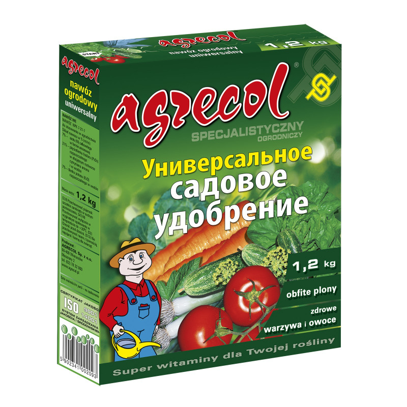 Удобрение Agrecol універсальное садовое Вес : 1,2 кг