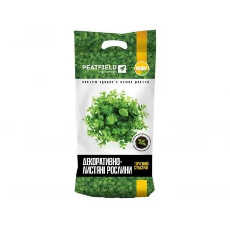 Субстрат торфяной PEATFIELD для декоративно-лиственных растений Объем : 10 л