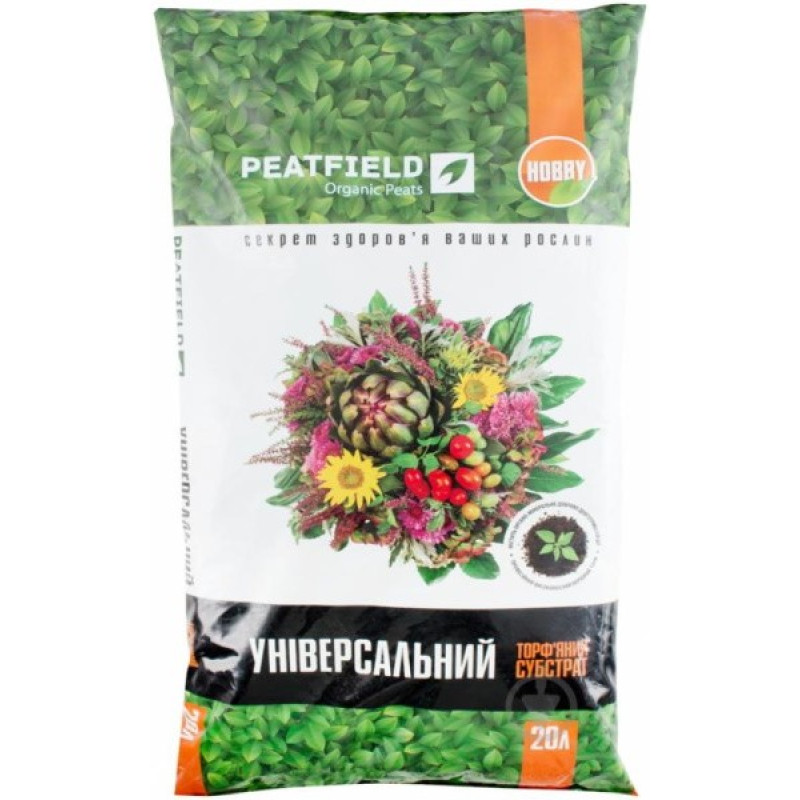 Субстрат торфяной PEATFIELD универсальный Объем : 20 л