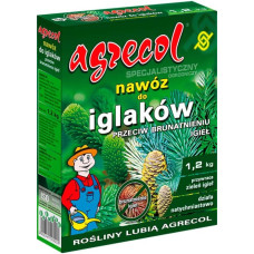 Добриво Agrecol для хвойних рослин від пожовтіння<br />
Вага : 1,2 кг