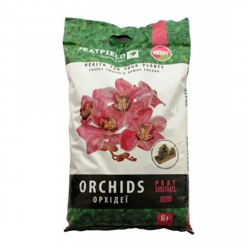 Субстрат торфяной PEATFIELD для орхидей Объем : 6 л