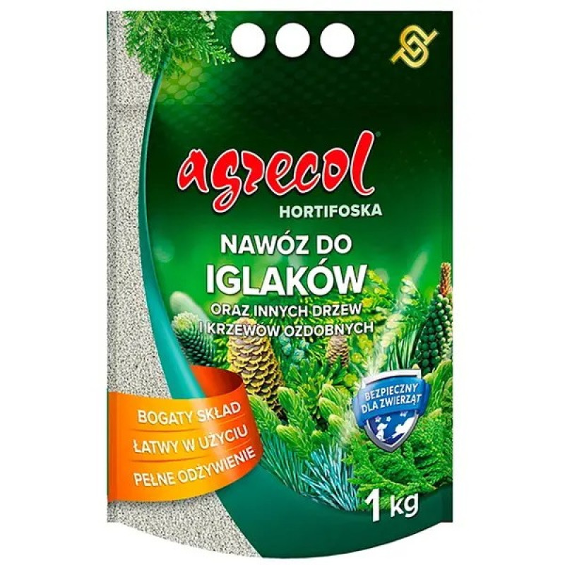 Добриво Hortifoska для хвойних рослин Вага : 1 кг
